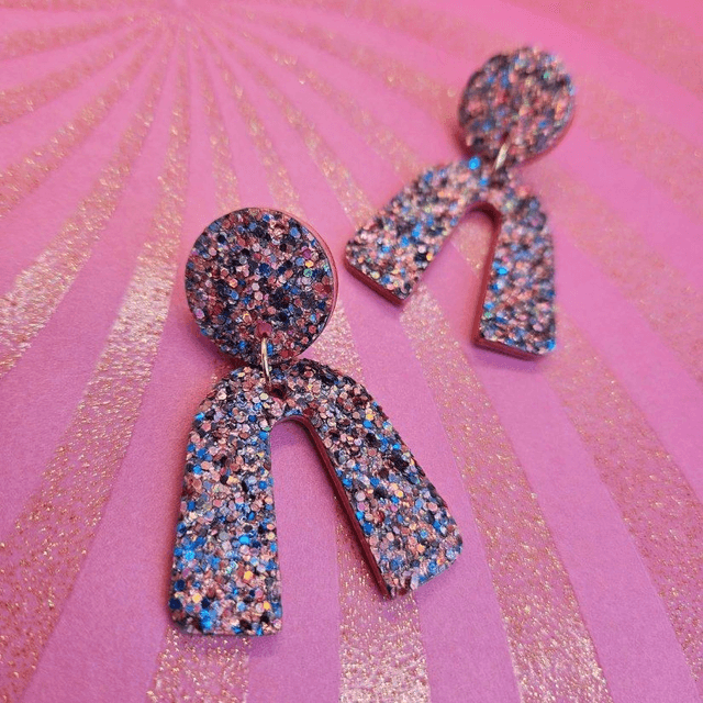 BO en cuir & paillettes "Bridget" 