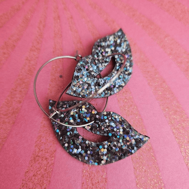 BO en cuir & paillettes "Kiss Kiss"