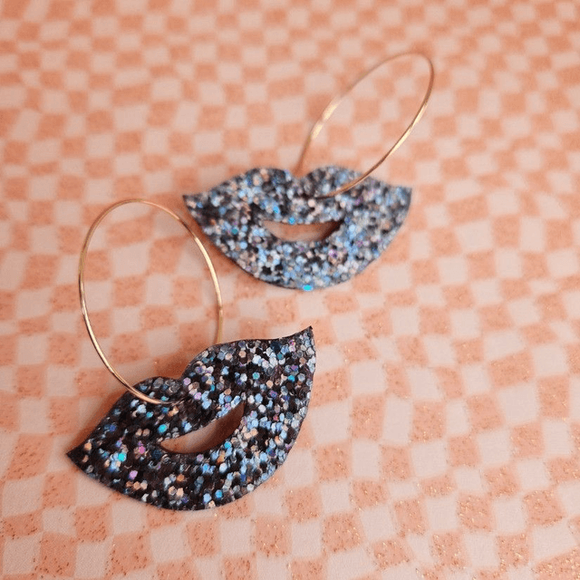 BO en cuir & paillettes "Kiss Kiss"