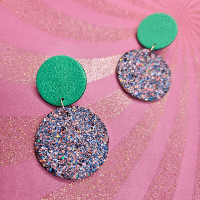 BO en cuir & paillettes "Pompom Girl"