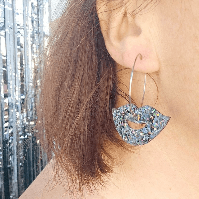BO en cuir & paillettes "Kiss Kiss"