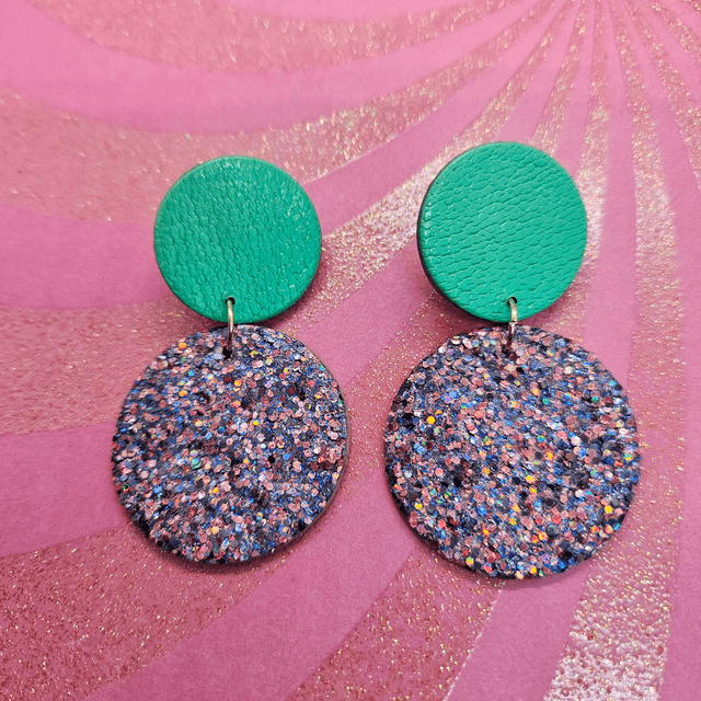 BO en cuir &amp; paillettes &quot;Pompom Girl&quot;